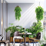 plantes artificielles feuilles vertes vigne moderne décoration murale extérieur accrochées 85cm