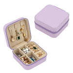 boîtes bijoux réutilisables simili cuir couleurs moderne fermeture glissière poche élastique crochets colliers rouleaux