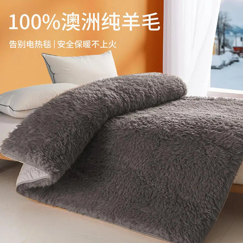 tapis sol peluche épais gris foncé moderne maison chaude hiver confort intérieur
