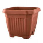 Cache-pot octogonal terracotta 35 cm vue de face