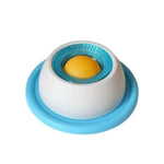 bol nourriture chat blanc jaune vert moderne fun rond lisse sans fixation interactive friandise