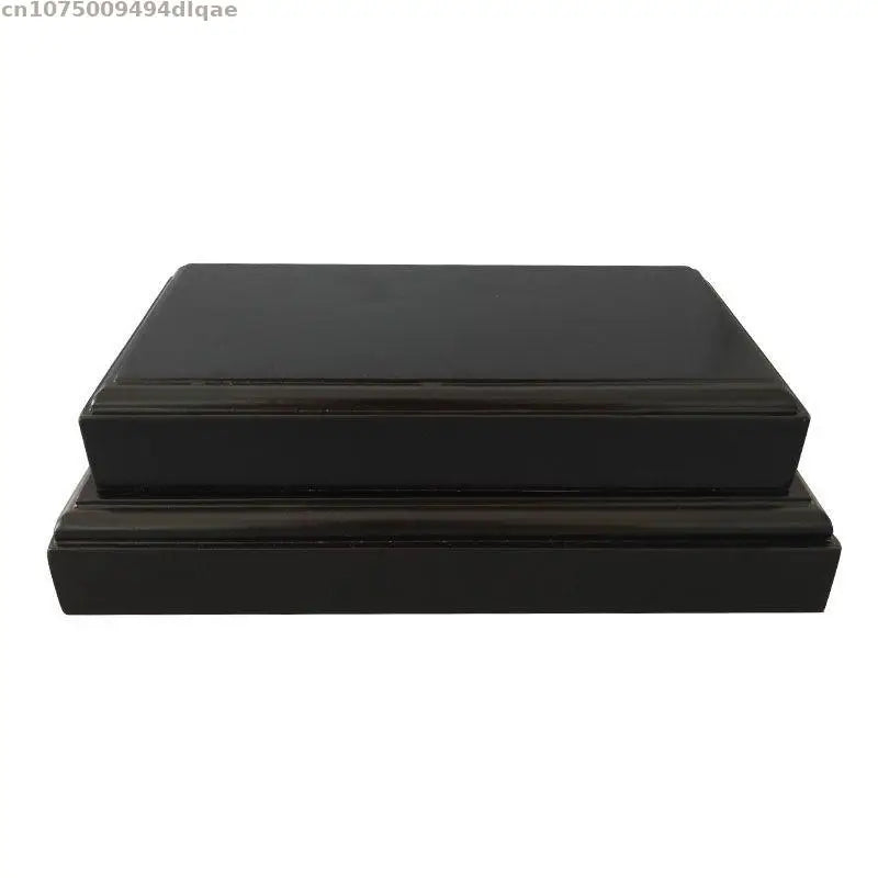 base showcase bois noir classique support décoration plante rangement ornements crafts display stand matériau