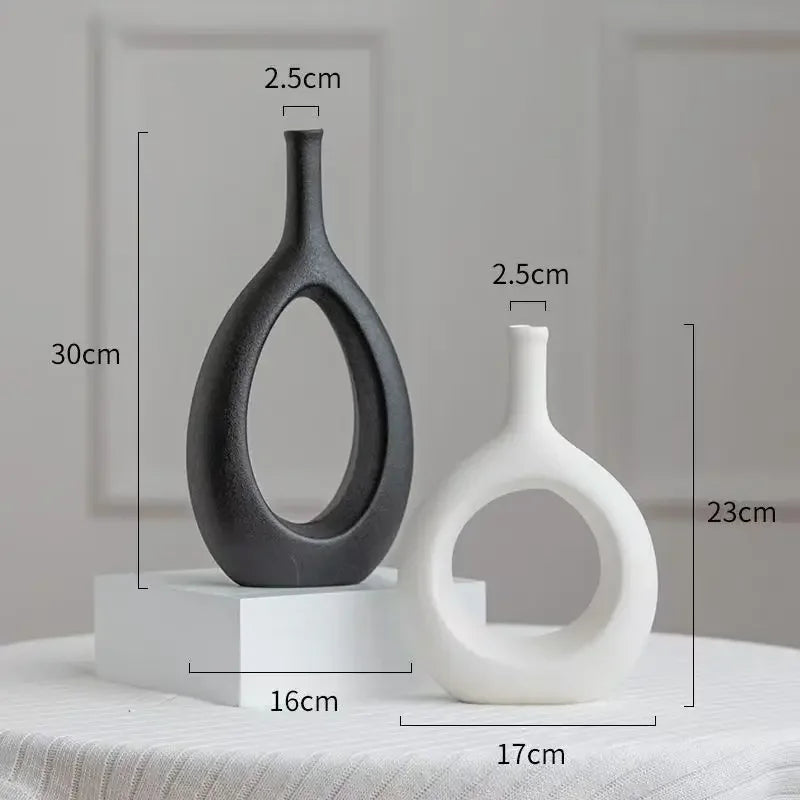 vase moderne blanc céramique table decoration intérieur art contemporain simple