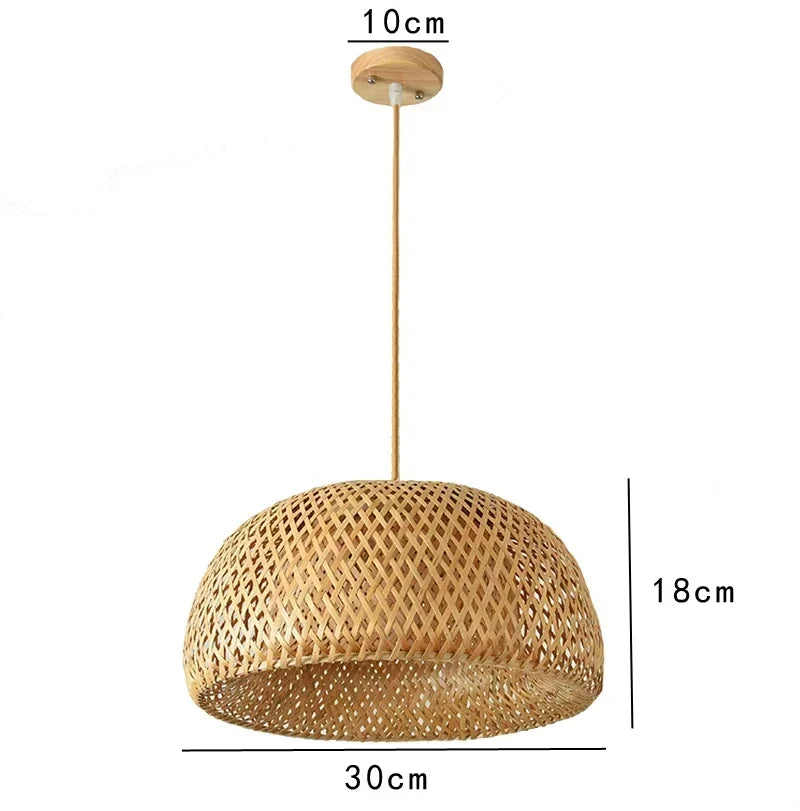 lampe suspendue tissage rotin naturel moderne rustique pince lampe câble électrique opacité led chinois