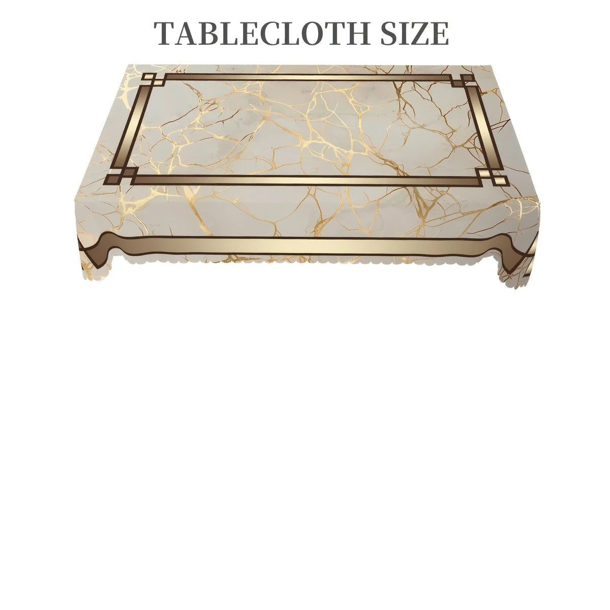 nappe table marbre doré classique blanc beige élégante imperméable machine réutilisable printemps pâquesextérieur