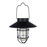 lampe solaire vintage transparente cuivre noir cage métallique filtre filament auto on offextérieur patio