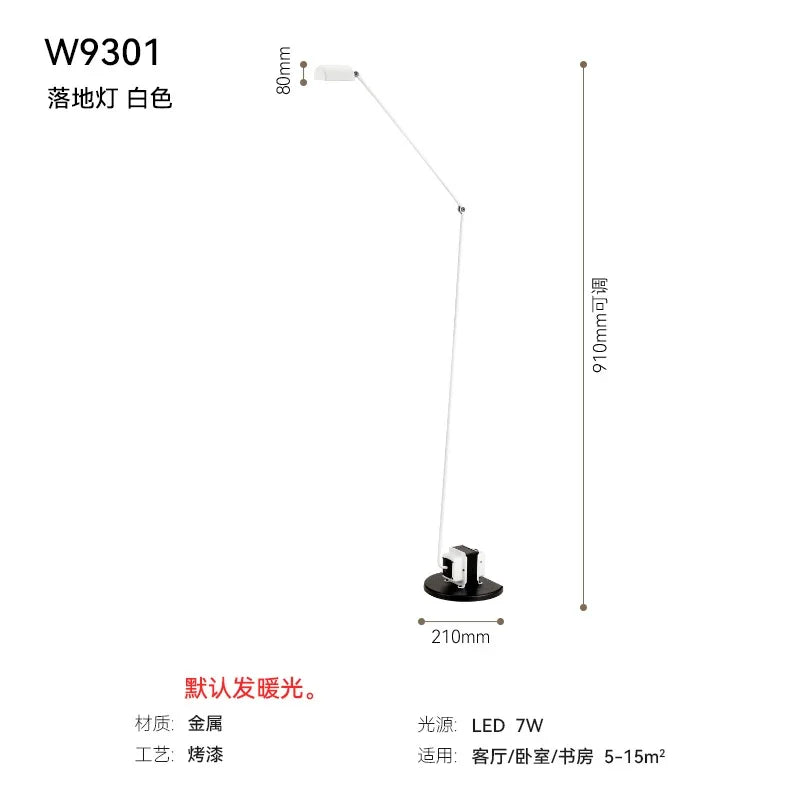 lampe moderne noir led base solide câble éclairage 10 15m² flux 249 2000 lumens