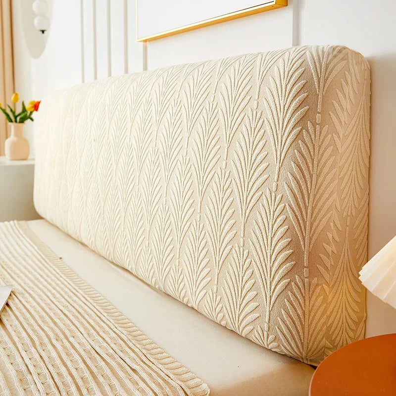 couvre tête moderne feuilles stylisées gris clair beige adhésif maison