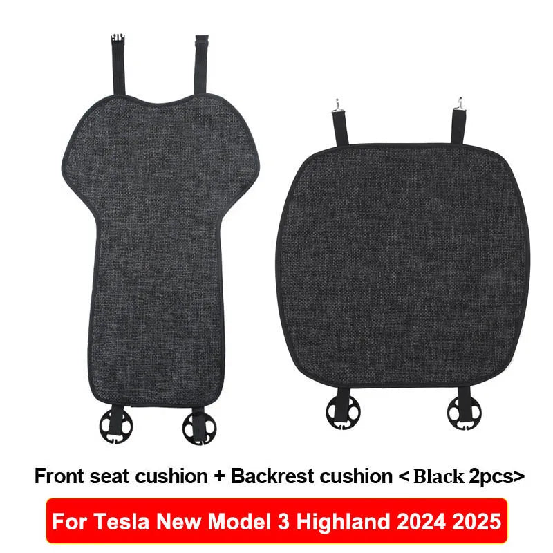 coussin siège tissu lin couvre revêtement arrière clips gris moderne protection voiture