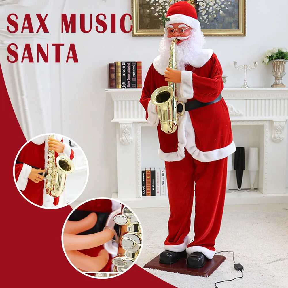 Père Noël chantant vue de face