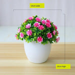 décoration intérieure pot fleurs artificielles bonsaï moderne blanc rouge violet jaune