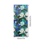 film adhésif vitrail art déco motifs géométriques floraux couleurs vives opaques anti reflets