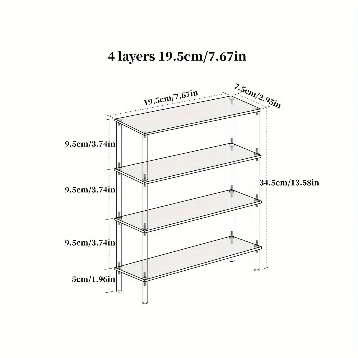 présentoir transparent acrylique support rangement vis fixations moderne cupcakes figurines