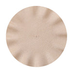 placemats ronds tissu rayures concentriques moderne rose doré rouge gris beige orange festive