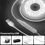 ruban led blanc lisse adhésif 5v usb flexible découpable deco chambre télévision