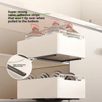 paniers rangement blancs acier inoxydable moderne adhésifs cuisine tiroirs armoires évier espaces étroits