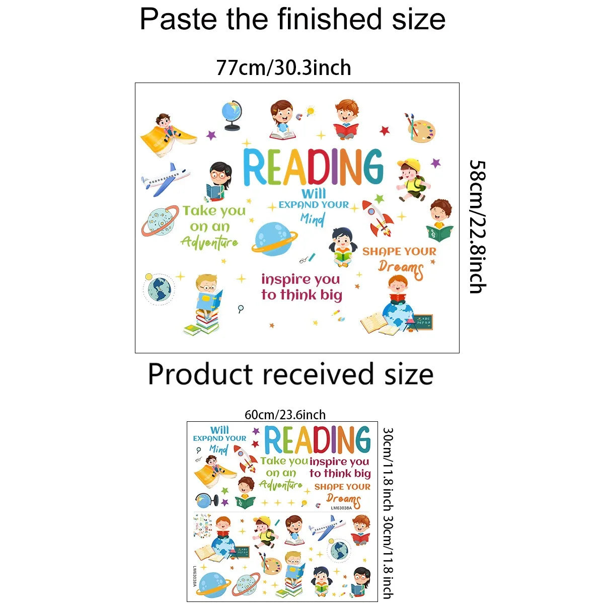 stickers muraux dessin animé personnages enfants livre fusée globe moderne multicolore adhésif chambre enfantsécole