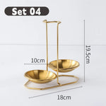 support cuillères bols argent or moderne fixation clips cuisine accessoires rangement vertical minimaliste