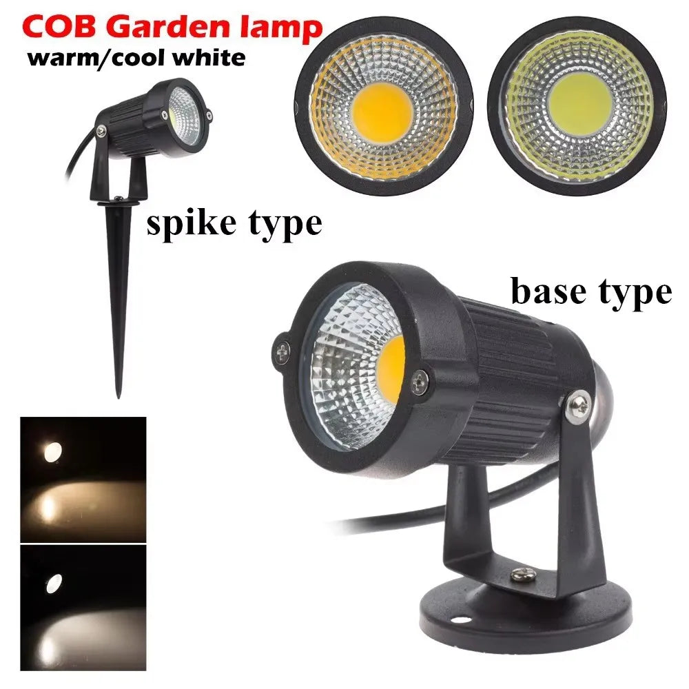 lampe jardin led spike noir moderne étanche ip65 5w 9w ac85v265v dc12v