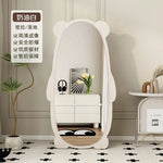 miroir mural moderne panda bois finition noir brun chambre coucher