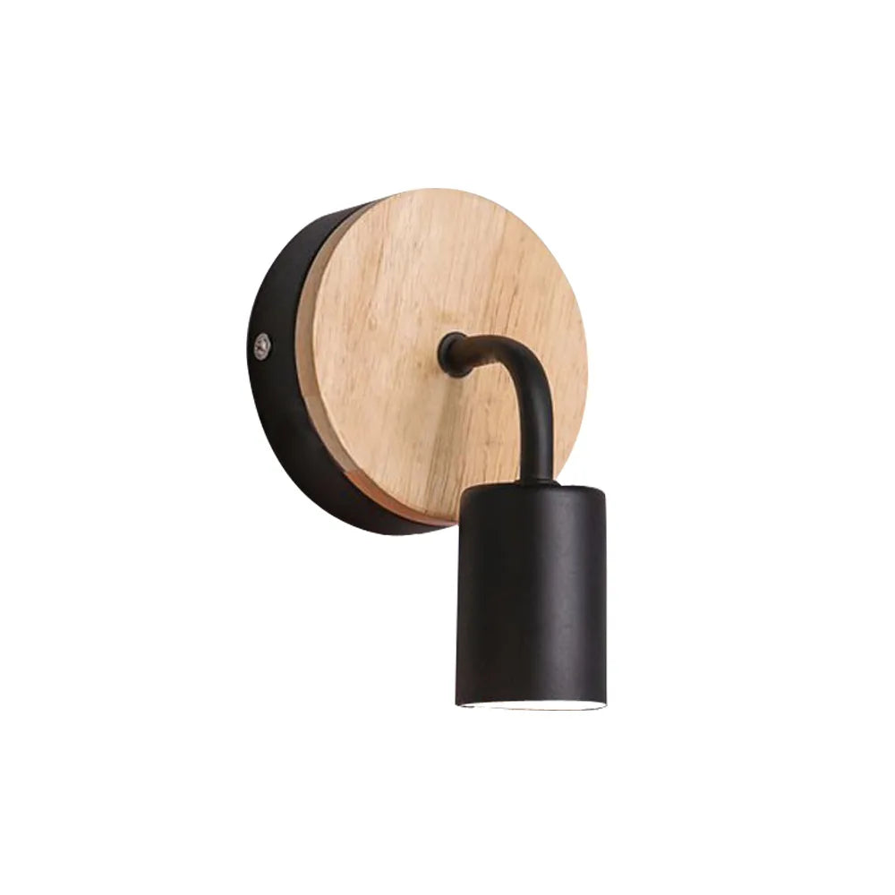 Lampes murales modernes bois clair noir blanc éclairage quotidien chambre entrée étude