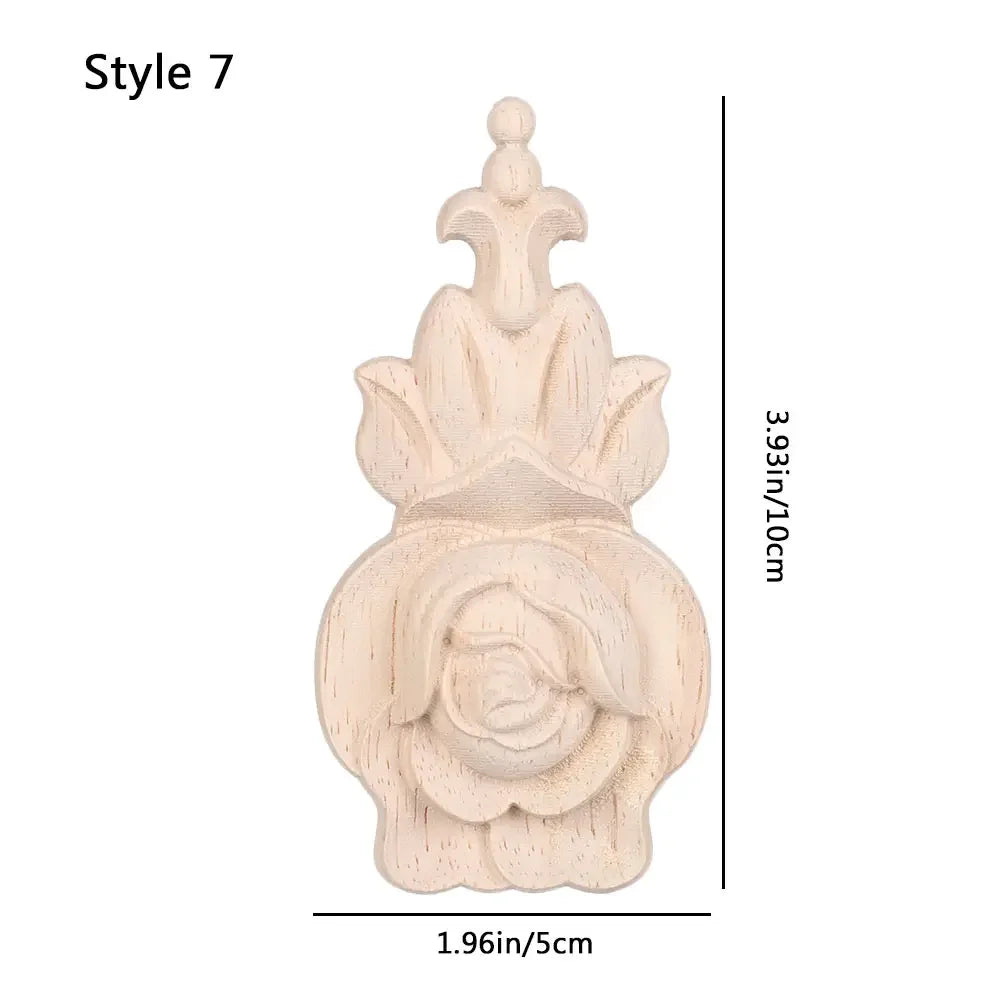 appliques decoratives bois floral sculptees baroques naturelles decoration murale farmhouse classic