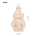 appliques decoratives bois floral sculptees baroques naturelles decoration murale farmhouse classic