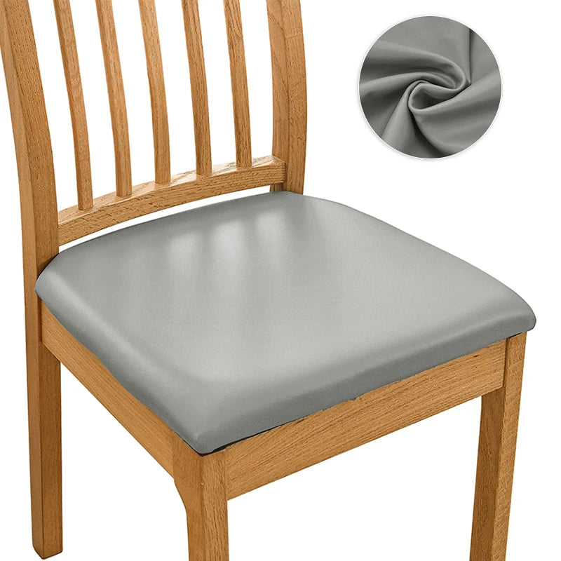 housse siège chaise moderne simili cuir texturé noir blanc beige orange bleu marron gris