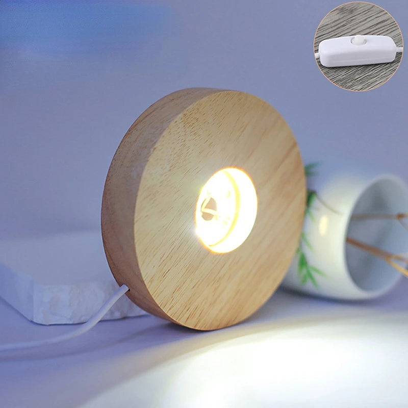 veilleuse led rechargeable bois naturel multicolore moderne adhésif interrupteur câble usb