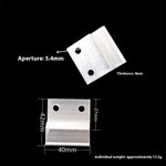 plaque fixation moderne pvc argenté lisse non transparent single crochet