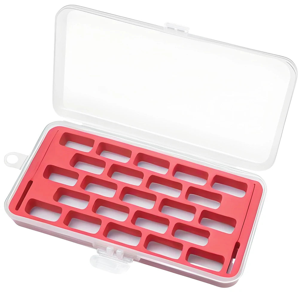 boîte rangement leurres pêche rouge gris transparent compartiments utilitaires.storage organizer plastique