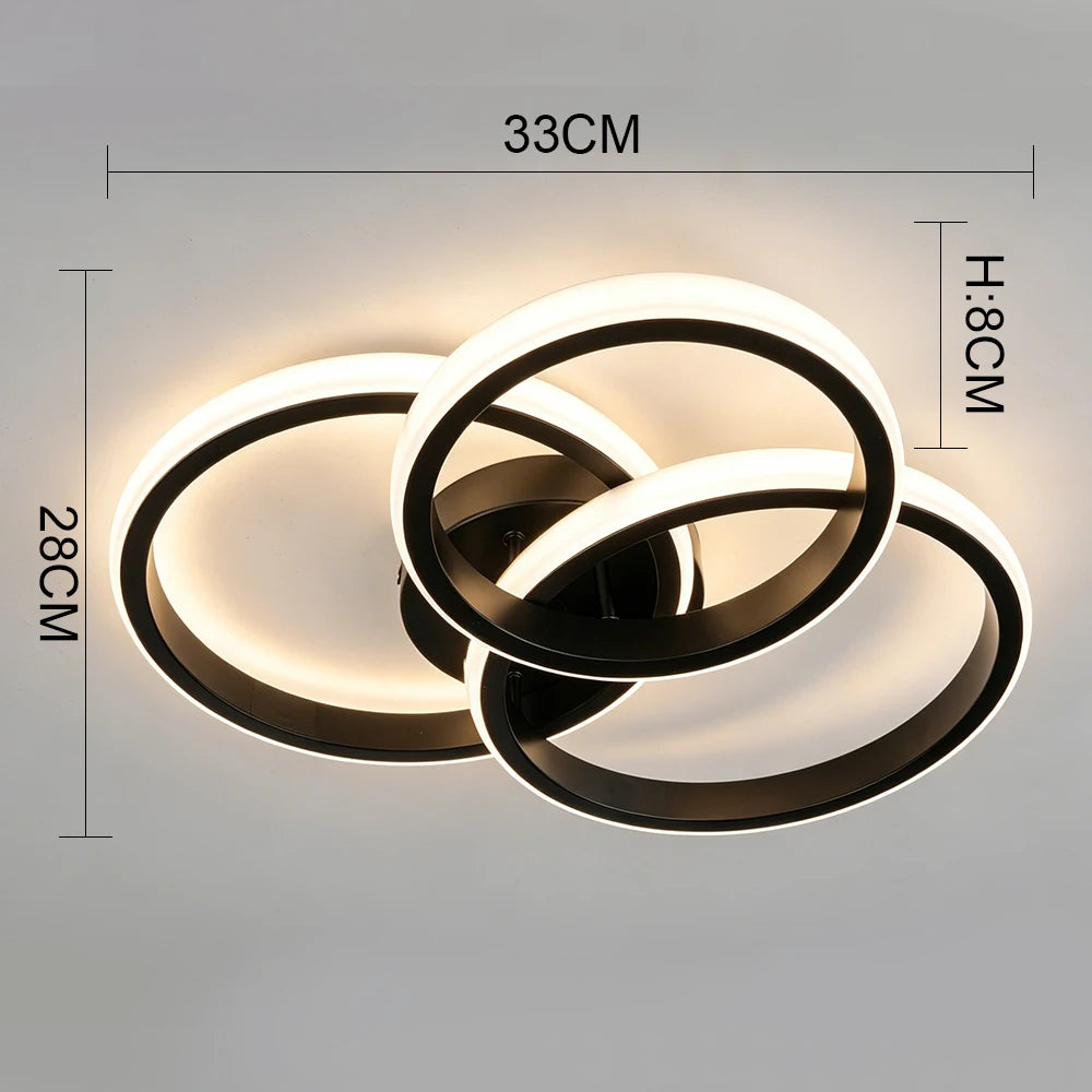 luminaire suspendu moderne blanc noir éclairage quotidien cuisine salle manger led acrylique fermeture métallique