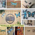 Détail des ailes en verre de la libellule métal