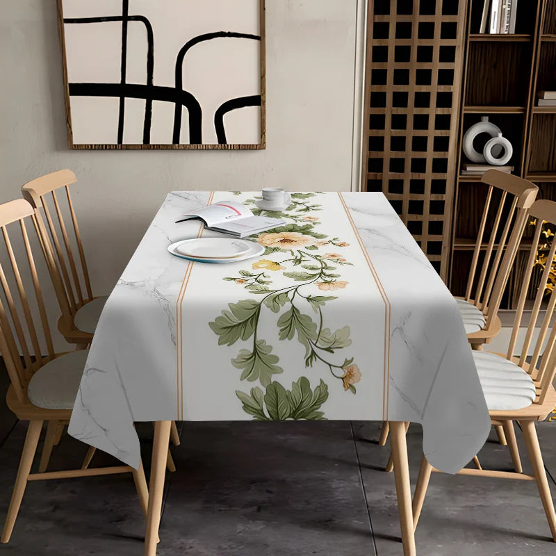 nappe imperméable polyester fleur blanche verte classique maison extérieur mariage festivité