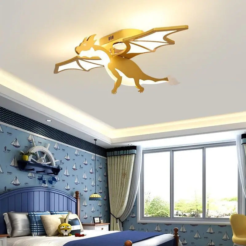 lampe dragon or moderne certification multiple led chambre enfants restaurant decoration intérieure