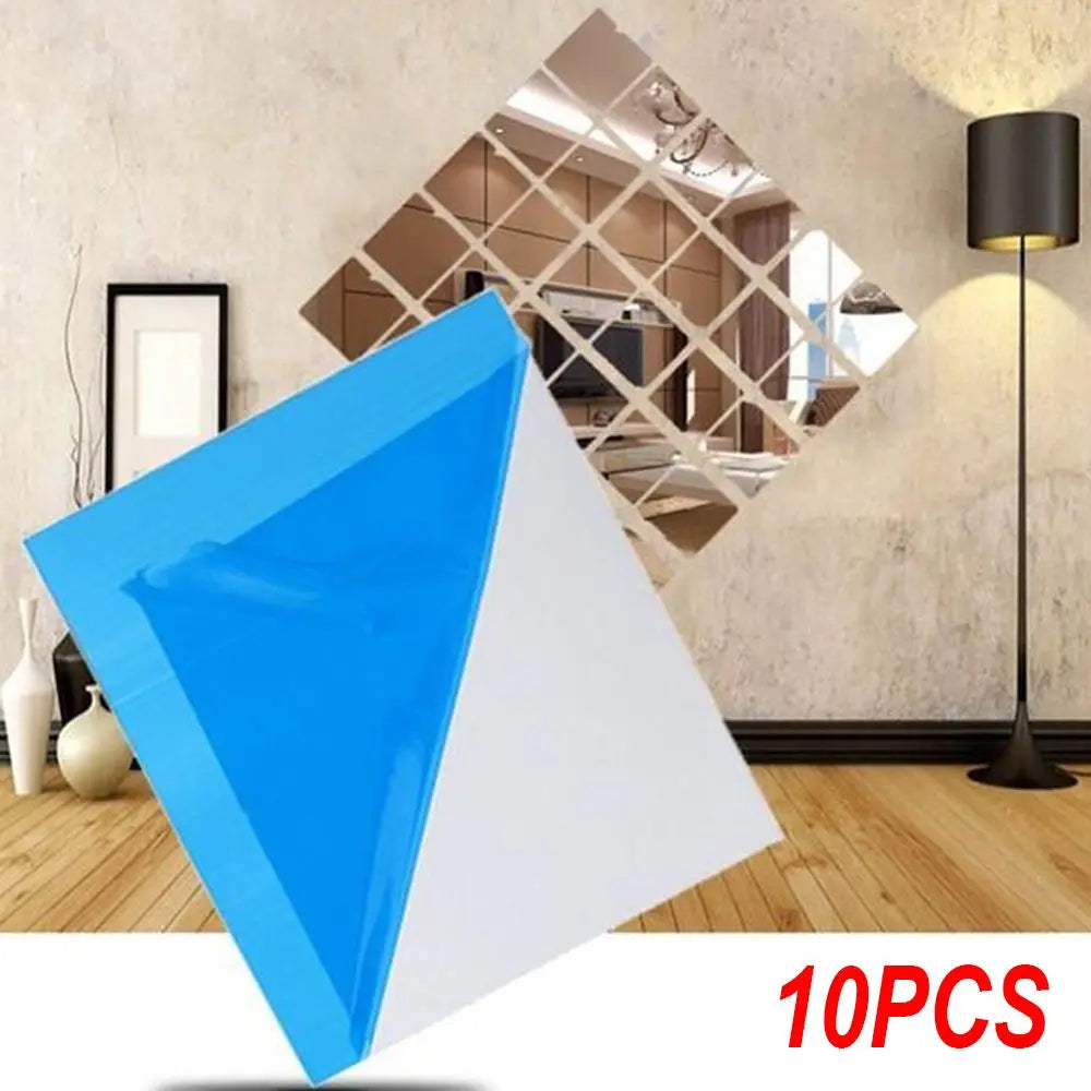 miroir autocollant moderne bleu blanc 15cm 15cm sticker décoration intérieure decoration stickers