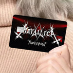autocollants graphiques metallica cartes bancaires réutilisables waterproof noir rouge bleu