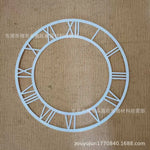 cadre montre classique numéros romains bleu argent or noir acrylique mur carrelage moderne decoration