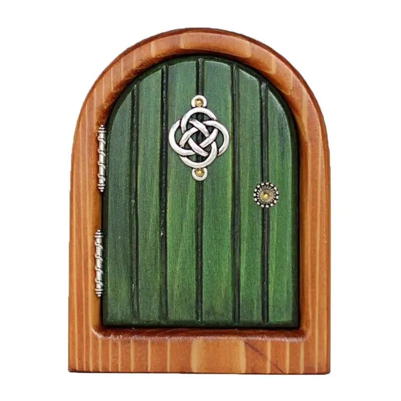 porte miniature artisanale résine couleurs rose bleu rouge motifs floraux trèfle celtique décoratif extérieur