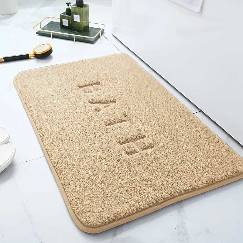tapis bain gris foncé moderne texture douce absorbant confortable 60x40cm 80x50cm