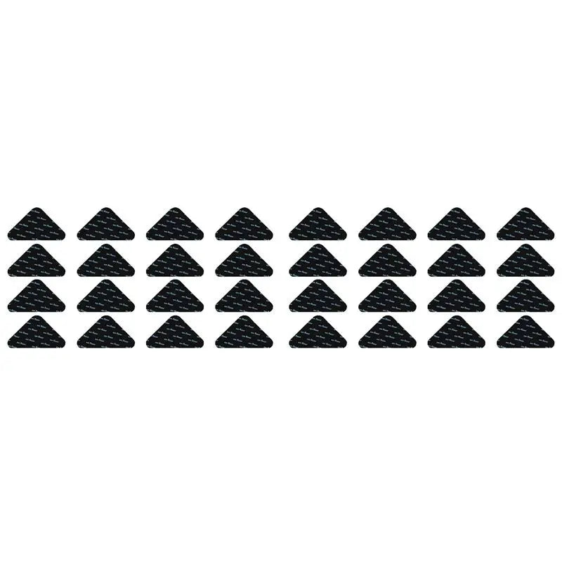 tapis antislip antidérapant solide daim gris clair carrés noirs moderne adhésif triangle