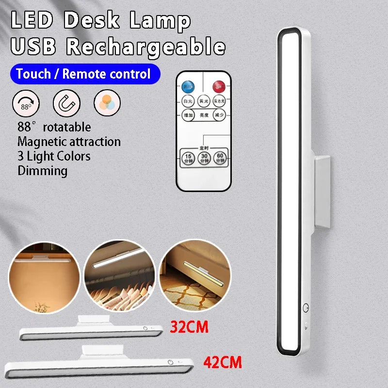 lampe led rechargeable usb moderne minimaliste blanc adhésif 32cm 42cm