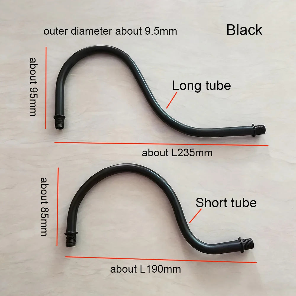 tube flexible or noir embout fileté m10 base circulaire lampe e27 moderne vis fixation