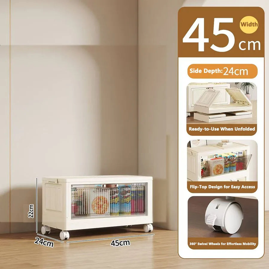 meuble rangement modulable pliable blanc rayures verticales moderne roulettes almacenamiento eficiente