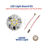 plaque led nuit blanc circulaire rechargeable controle tactile 3000k 6000k cct