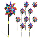 soufflet oiseaux girouette argent arc ciel extérieur décoration jardin ludique fixe pales holographiques 10