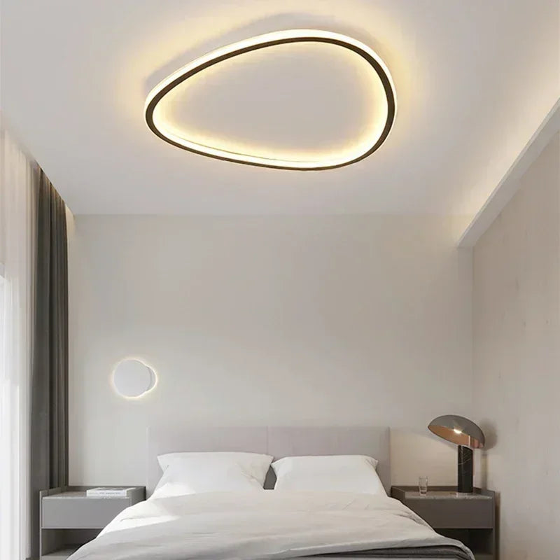 Lampe LED moderne ovale blanc noir 2000 82000 lumens 90 260V