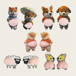 aimant réfrigérateur cartoon chien mignon tshirt orange pantalon gris ornement décoration enfant cadeau anniversaire
