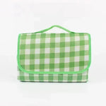 serviette pique nique jaune carreaux moderne portable velcro sac rangement