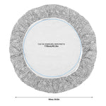 nappe table élégante imperméable pvc feuilles blanches bleu clair 90cm 110cm 140cm elasticée moderne